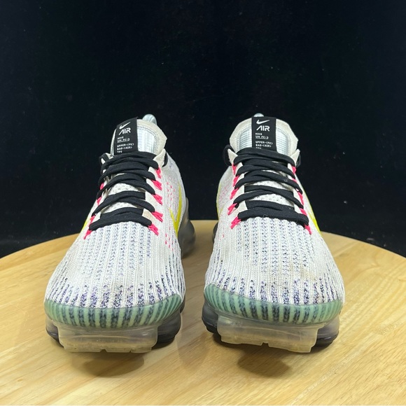 Nike Air Vapormax Flyknit 3 White/Dynamic Yellow AJ6900-103 Men’s Size 8/ 9.5 W - Picture 3 of 8
